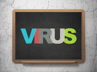 Image showing Security concept: Virus on School board background