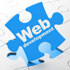 Image showing Web development concept: Web Development on puzzle background