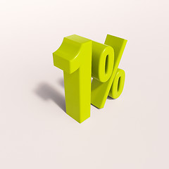 Image showing Percentage sign, 1 percent