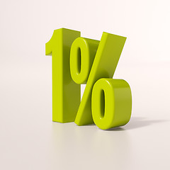 Image showing Percentage sign, 1 percent