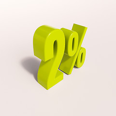 Image showing Percentage sign, 2 percent