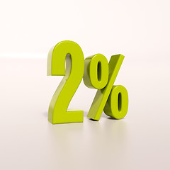 Image showing Percentage sign, 2 percent