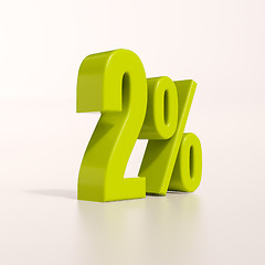 Image showing Percentage sign, 2 percent