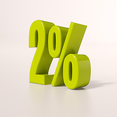 Image showing Percentage sign, 2 percent