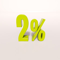 Image showing Percentage sign, 2 percent