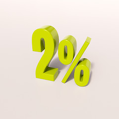 Image showing Percentage sign, 2 percent