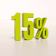 Image showing Percentage sign, 15 percent