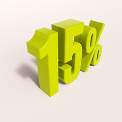 Image showing Percentage sign, 15 percent