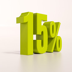 Image showing Percentage sign, 15 percent