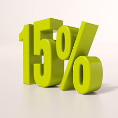 Image showing Percentage sign, 15 percent