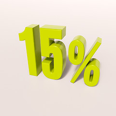 Image showing Percentage sign, 15 percent