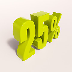 Image showing Percentage sign, 25 percent