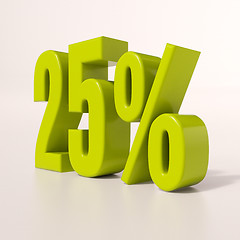 Image showing Percentage sign, 25 percent