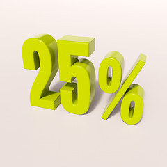 Image showing Percentage sign, 25 percent