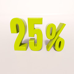 Image showing Percentage sign, 25 percent