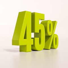 Image showing Percentage sign, 45 percent