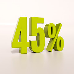 Image showing Percentage sign, 45 percent