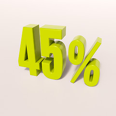 Image showing Percentage sign, 45 percent