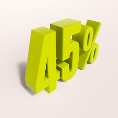 Image showing Percentage sign, 45 percent