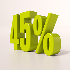 Image showing Percentage sign, 45 percent