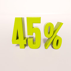 Image showing Percentage sign, 45 percent