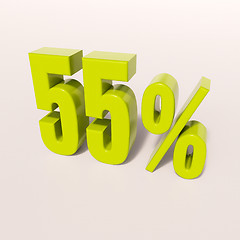 Image showing Percentage sign, 55 percent