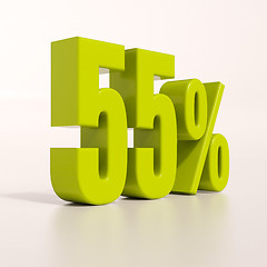 Image showing Percentage sign, 55 percent