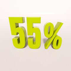 Image showing Percentage sign, 55 percent