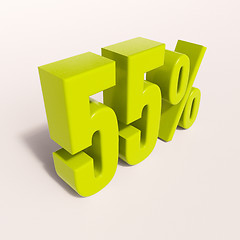 Image showing Percentage sign, 55 percent