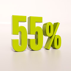 Image showing Percentage sign, 55 percent