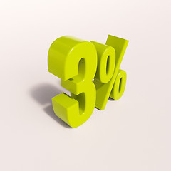 Image showing Percentage sign, 3 percent