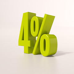 Image showing Percentage sign, 4 percent