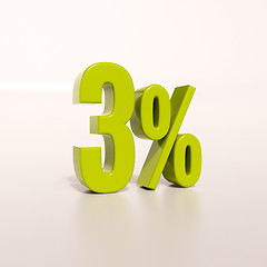 Image showing Percentage sign, 3 percent