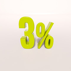 Image showing Percentage sign, 3 percent