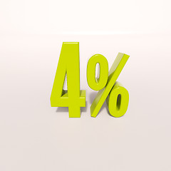 Image showing Percentage sign, 4 percent