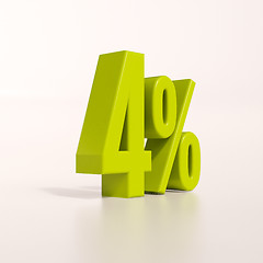 Image showing Percentage sign, 4 percent