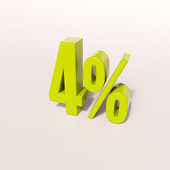 Image showing Percentage sign, 4 percent