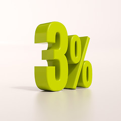 Image showing Percentage sign, 3 percent