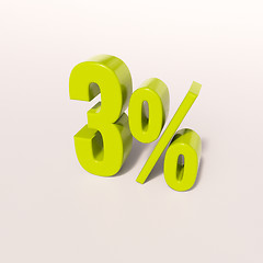 Image showing Percentage sign, 3 percent