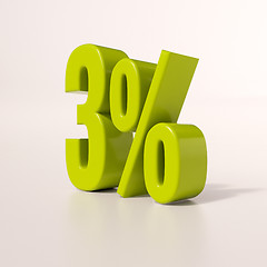 Image showing Percentage sign, 3 percent