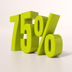 Image showing Percentage sign, 75 percent