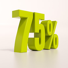 Image showing Percentage sign, 75 percent