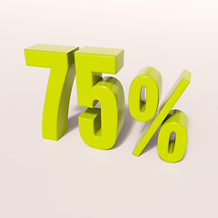 Image showing Percentage sign, 75 percent