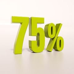 Image showing Percentage sign, 75 percent