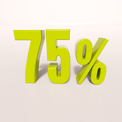 Image showing Percentage sign, 75 percent