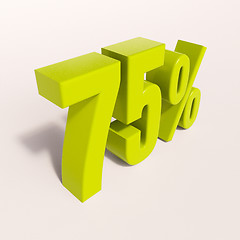 Image showing Percentage sign, 75 percent