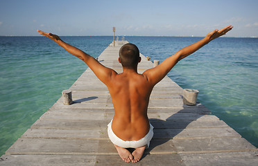 Image showing Man in Yoga Position