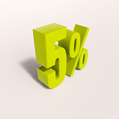 Image showing Percentage sign, 5 percent