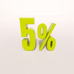 Image showing Percentage sign, 5 percent