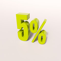 Image showing Percentage sign, 5 percent